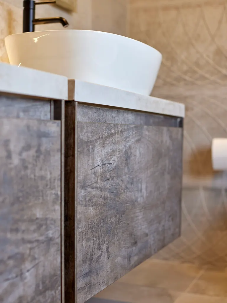His and hers bathroom basin detail by Mia James